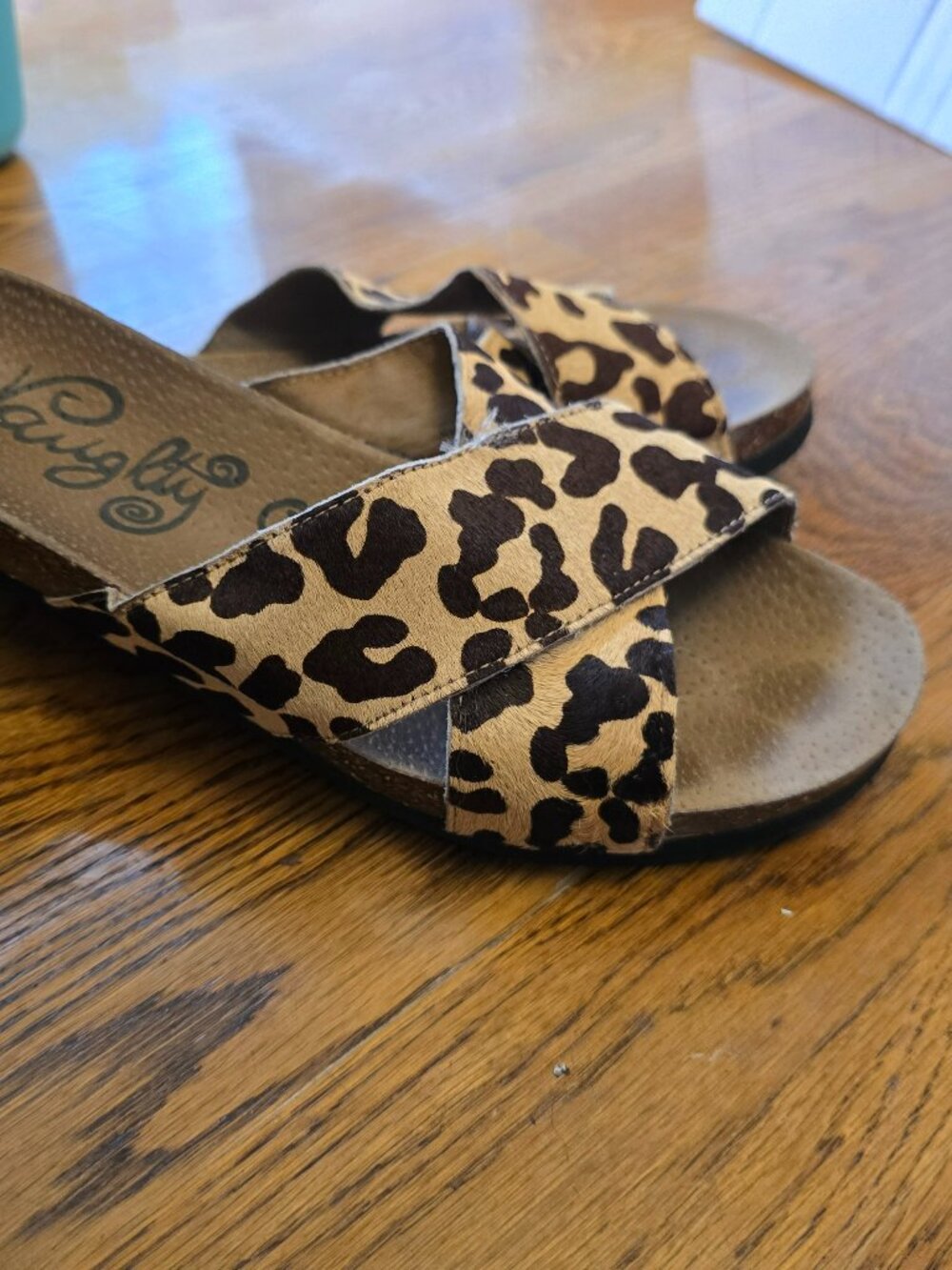 Naughty Monkey Leopard Sandals size 9 EUC